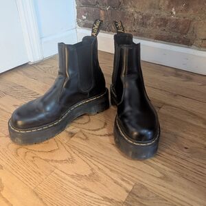 Black Leather Chelsea Boots
